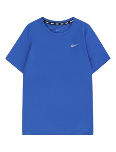 NIKE Sportiniai marškinėliai 'MILER' sodri mėlyna („karališka“) / šviesiai pilka