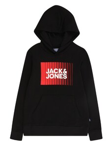 Jack & Jones Junior Megztinis tamsiai raudona / juoda / balta