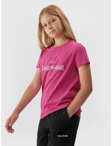 4F T-shirt marškinėliai iš organinės medvilnės mergaitėms