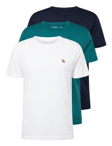 Abercrombie & Fitch Marškinėliai tamsiai mėlyna / žalia / balta