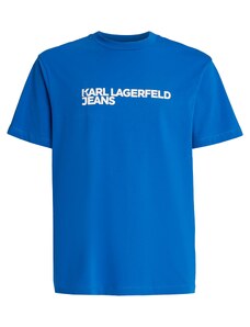 KARL LAGERFELD JEANS Marškinėliai sodri mėlyna („karališka“) / balta