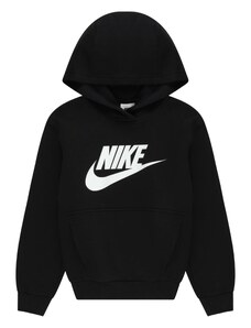 Nike Sportswear Megztinis be užsegimo 'Club FLC' juoda / balta