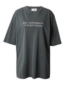 florence by mills exclusive for ABOUT YOU Laisvi marškinėliai 'Contentment' geltona / tamsiai pilka / purpurinė / šviesiai rožinė