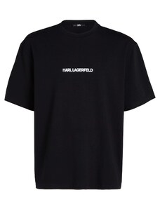 Karl Lagerfeld Marškinėliai 'Ikonik' juoda / balta