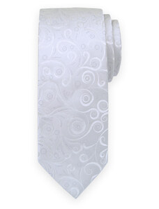 Willsoor Sidabrinės spalvos vestuvinis kaklaraištis su kilpelių raštu 15569