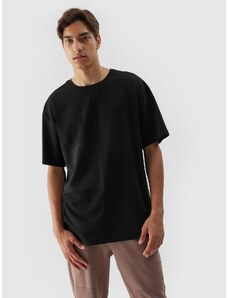 4F Vyriški T-shirt oversize lygus marškinėliai - juodos spalvos