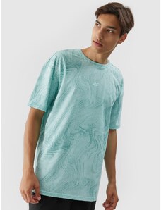 4F Vyriški T-shirt regular marškinėliai su grafika - jūros spalvos