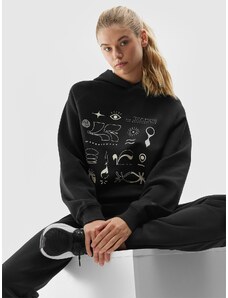 4F Moteriškas sportinis neatsegamas džemperis su gobtuvu