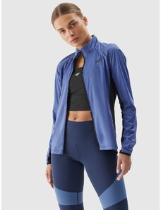 4F Moteriškas atsegamas bėgimo džemperis be gobtuvo - mėlynas