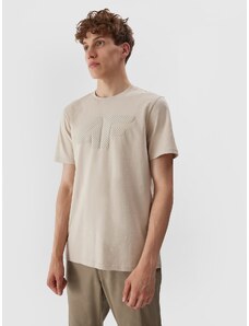 4F Vyriški T-shirt regular marškinėliai su grafika - pilkos spalvos