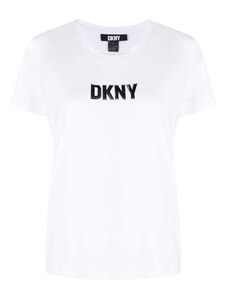 DKNY moteriški balti marškinėliai S/s reflective logo
