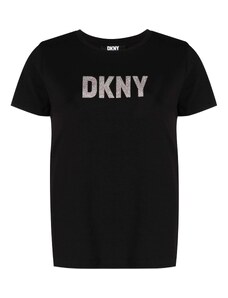 DKNY moteriški juodi marškinėliai S/s crew neck tee