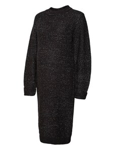 MAMALICIOUS Megzta suknelė 'ASLA' juoda / sidabrinė