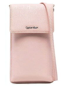 CALVIN KLEIN moteriškas rožinis telefono dėklas Must phone pouch