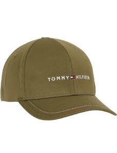 TOMMY HILFIGER vyriška žalia kepurė su snapeliu Skyline cap