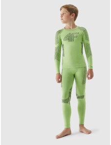 4F Termoaktyvus besiūlis apatinis trikotažas berniukams (komplektas) - žalias