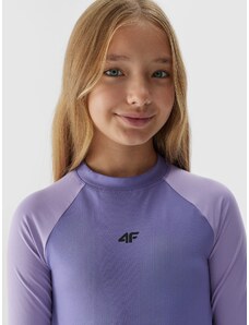 4F Termoaktyvus sukarštas apatinis trikotažas (viršus) mergaitėms - violetinis