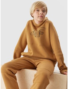 4F Sportinis neatsegamas džemperis su gobtuvu berniukams - rudas