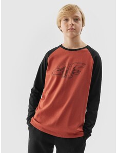 4F Longsleeve marškinėliai su grafika berniukams - bordiniai
