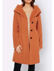 Oranžinis vilnonis paltas : Dydis - 34