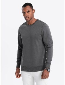 Ombre Clothing Vyriškas džemperis su gobtuvu BASIC - graphite V10 OM-SSBN-0119