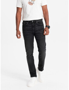 Ombre Clothing Spodnie męskie jeansowe SLIM FIT - czarne V1 OM-PADP-0110
