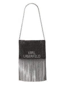 Karl Lagerfeld Rankinė ant peties juoda / sidabrinė