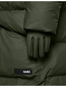RAINS UNISEX touchscreen žalios pirštinės