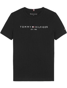 TOMMY HILFIGER Marškinėliai juoda / balta