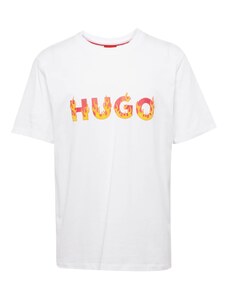 HUGO Marškinėliai 'Danda' oranžinė / raudona / balta
