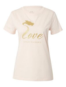 ARMANI EXCHANGE Marškinėliai auksas / pastelinė rožinė