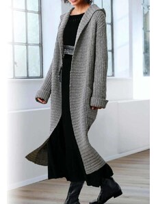 Linea Tesini Itin ilgas pilkas vilnonis megztinis - paltas : Dydis - 40/42