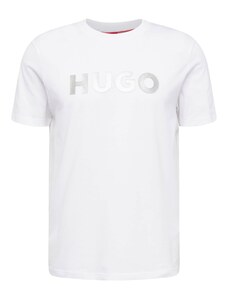 HUGO Marškinėliai 'Dulivio' sidabrinė / balta