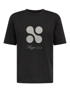 HUGO Marškinėliai 'Dooling' pilka / juoda