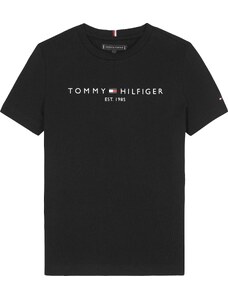 TOMMY HILFIGER Marškinėliai juoda / balta