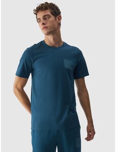 4F Vyriški T-shirt marškinėliai iš organinės medvilnės su grafika - jūros žalia
