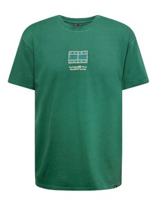 Tommy Jeans Marškinėliai kremo / tamsiai žalia