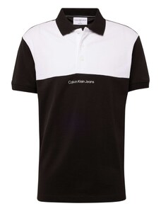Calvin Klein Jeans Marškinėliai juoda / balkšva