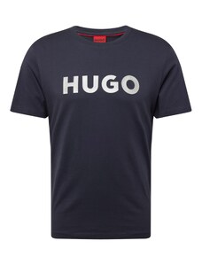 HUGO Marškinėliai 'Dulivio' tamsiai mėlyna / balta