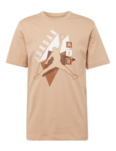 Jordan Marškinėliai ruda / šviesiai ruda / balta