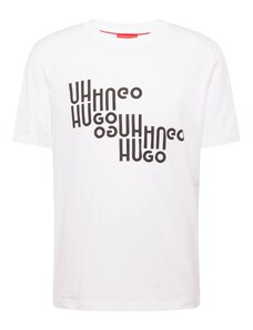 HUGO Marškinėliai 'Davalon' juoda / balta