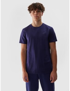 4F Vyriški T-shirt regular lygūs marškinėliai - tamsiai mėlyni