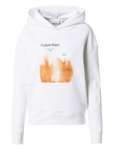 Calvin Klein Megztinis be užsegimo smėlio / juoda / balta