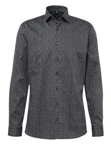 OLYMP Marškiniai 'No 6 Six' juoda / balta