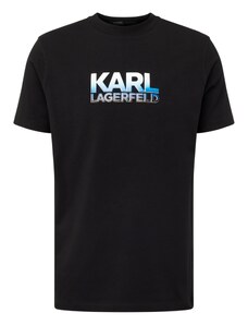 Karl Lagerfeld Marškinėliai mėlyna / juoda / balta