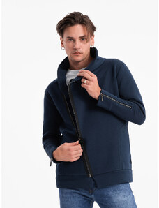 Ombre Clothing Vyriški džemperiai su atvira apykakle LONDON - tamsiai mėlyni B1362