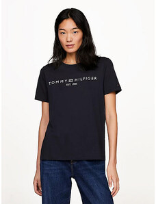 Tommy Hilfiger Moteriški marškinėliai, SIGNATURE LOGO FLAG EMBROIDERY T-SHIRT