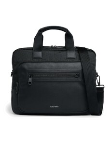 Calvin Klein Nešiojamo kompiuterio krepšys juoda / balta