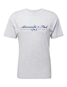 Abercrombie & Fitch Marškinėliai tamsiai mėlyna jūros spalva / margai pilka