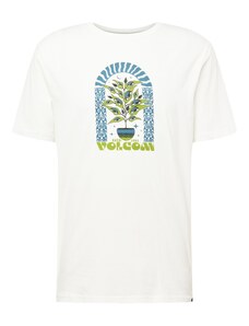 Volcom Marškinėliai 'Delights Farm To Yarn' mėlyna / nendrių spalva / juoda / balta